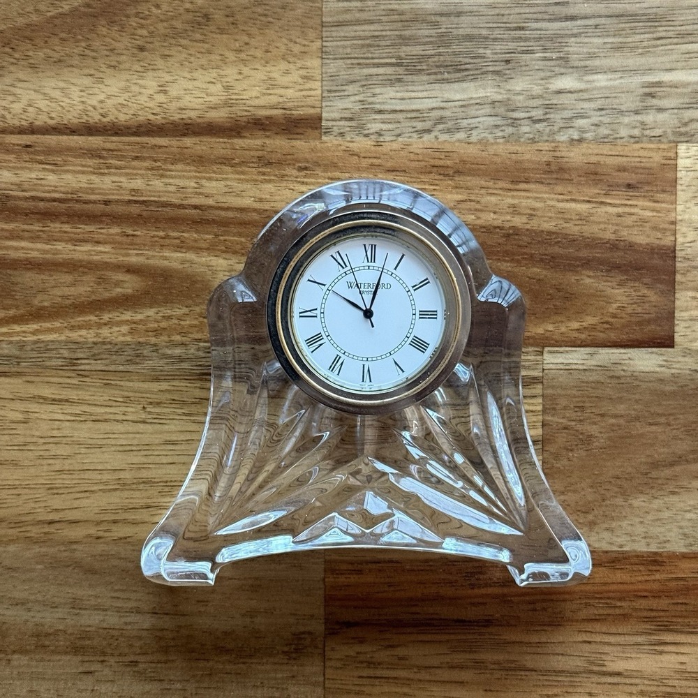VTG Waterford Ireland Crystal Abbey Clock Time Piece Working Tested Collectible